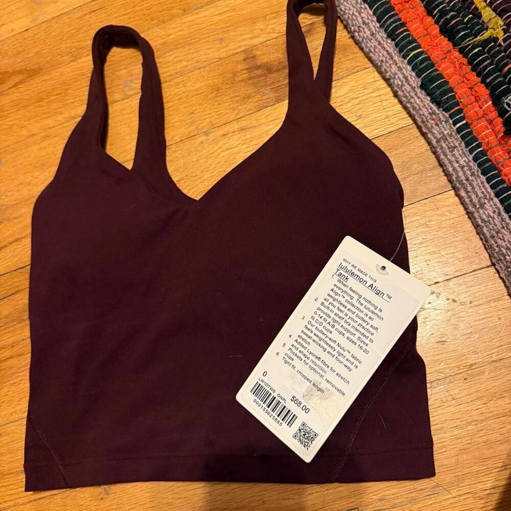 Lululemon burgundy align tank top